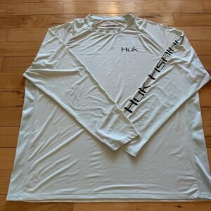 Huk Shirt Mens 3XL Green Performance Fishing Long Sleeve Outdoors Vented Graphic